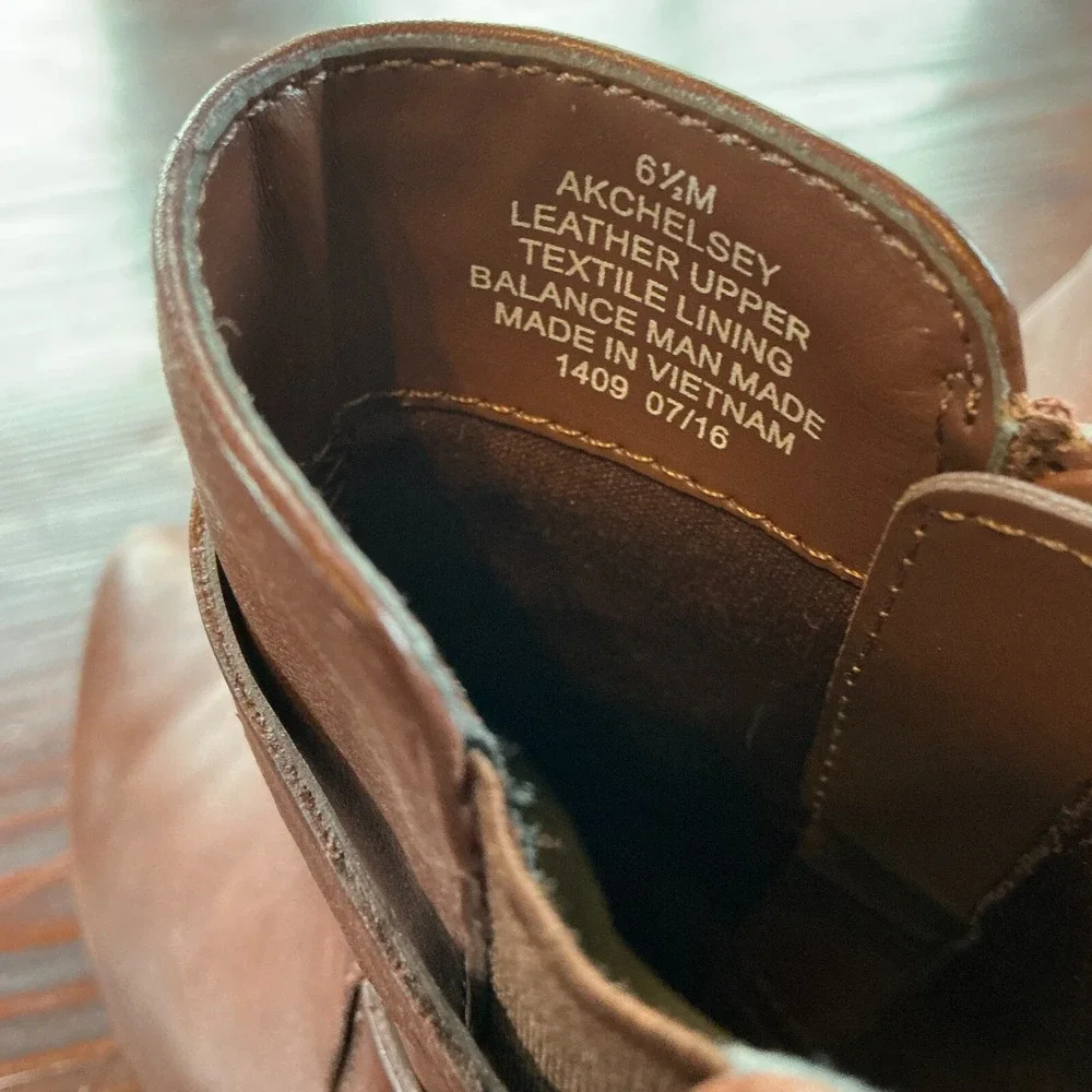 Anne‎ Klein AkChelsey Ankle Boots Womens 6.5M Brown Leather Equestrian 2.5" Heel - Picture 10 of 11